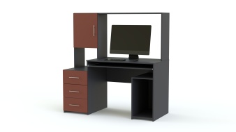 Компьютерный стол Марти глянец 9 BMS с тумбой