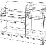 Чертеж Тумба для обуви Компанит ТО 12 BMS