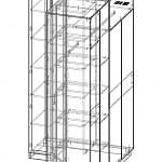 Чертеж Распашной шкаф Меркурий-3 BMS