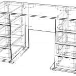 Чертеж Письменный стол МБ 11.1 BMS