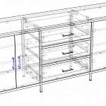 Чертеж Комод Шалфей 3 BMS