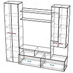 Чертеж Стенка для гостиной Фиеста-18 BMS