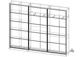 ЭСКИЗ №00000318396 Шкаф-купе Анцелотто  (3000х2400х400)