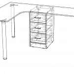 Чертеж Письменный стол для двоих Виктория 22 BMS
