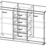Чертеж Комод Сандра BMS