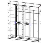 Чертеж Распашной шкаф Прованс 1 BMS