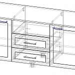 Чертеж Тумба под ТВ Дуэт 1 BMS