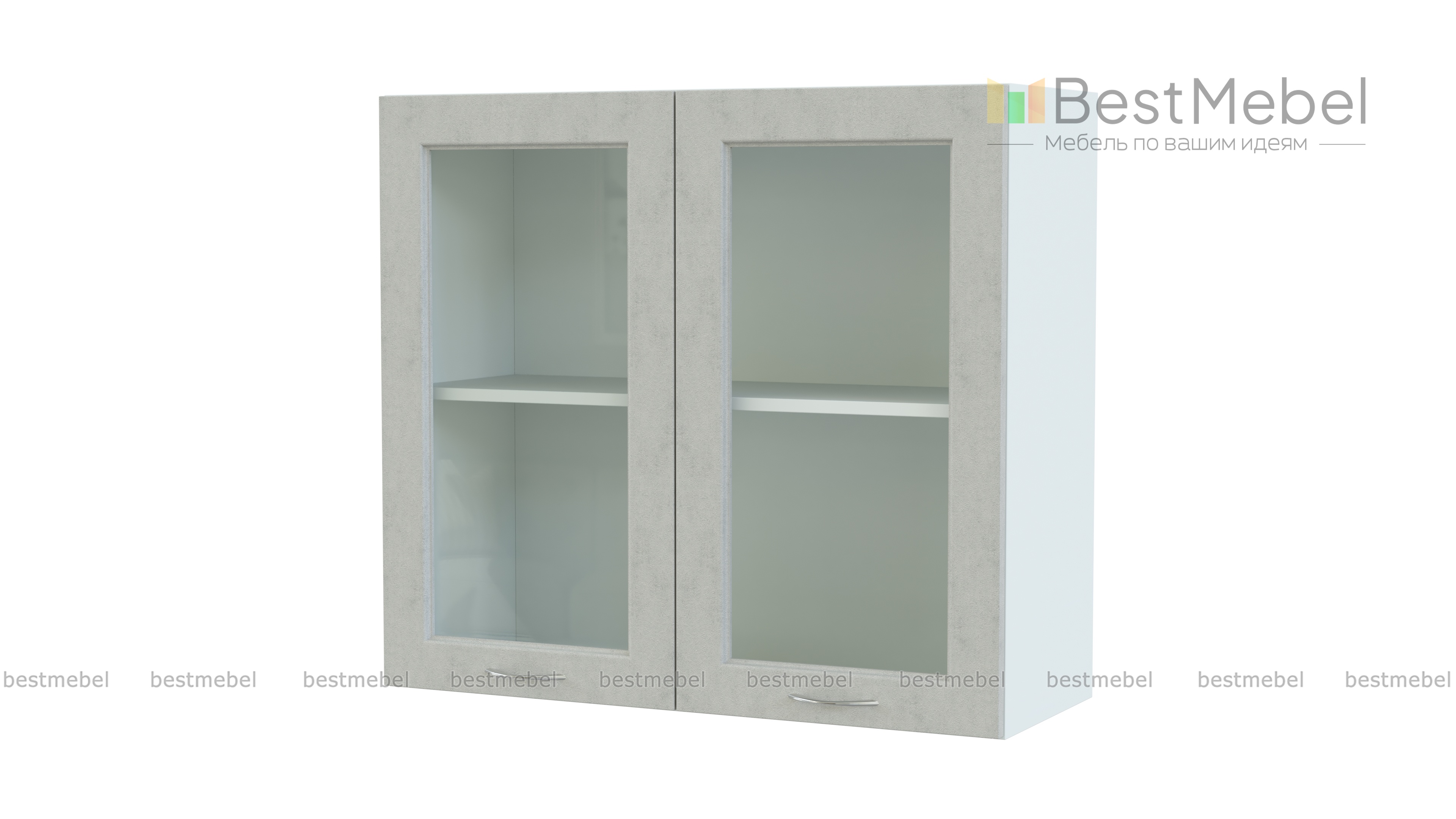 Шкаф верхний высокий Гарда стекло BMS