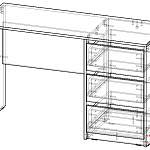 Чертеж Письменный стол Ардино BMS