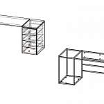 Чертеж Стол компьютерный Истра 1 BMS