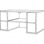 Схема сборки Навесной письменный стол Прима 25 BMS