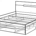 Чертеж Кровать Ребекка СТЛ 186.04 BMS