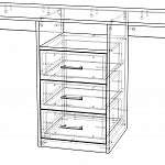 Чертеж Письменный стол для двоих Дублин-1 BMS
