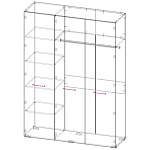 Схема сборки Шкаф распашной Декарт 3 BMS