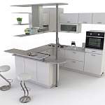 Кухня с барной стойкой Инеза BMS - Фото 1