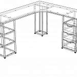 Чертеж Стол компьютерный Кассандра 4 BMS