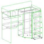 Чертеж Кровать-чердак Миф-4 BMS