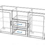 Чертеж Тумба под ТВ 1500 Парма 2 BMS