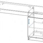 Чертеж Стол однотумбовый СО-2 BMS
