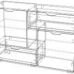 Чертеж Комод Лофт K2D2SZ BMS