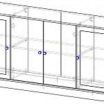 Чертеж Комод-витрина Магнолия СВ-23 BMS