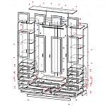 Чертеж Шкаф распашной Фауст 6 BMS