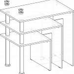 Чертеж Журнальный стол Деви BMS