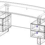 Чертеж Стол руководителя Капитан 2 BMS