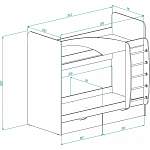 Чертеж Кровать двухъярусная Кирилл КР-2  BMS