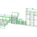 Чертеж Спальный гарнитур Клара BMS