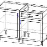 Чертеж Тумба Трапеза Рамочная универсальная BMS
