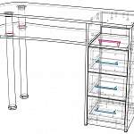 Чертеж Маникюрный стол Габи BMS