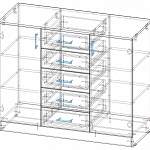 Чертеж Комод Контраст-7 BMS