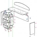 Чертеж Стол с тумбой Учеба-3 BMS