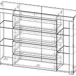 Чертеж Комод Милан 4-SZ BMS