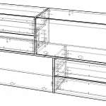 Чертеж Комод черный Goya BMS