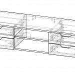 Чертеж Тумба ТВ UU45 BMS