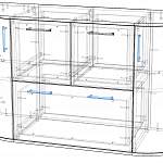 Чертеж Комод радиусный Флер 3 BMS