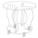 Чертеж Стол журнальный Виктория №4 BMS