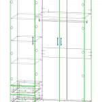 Чертеж Шкаф распашной Зодиак 3.10 BMS