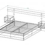 Чертеж Кровать с подсветкой Сара-12 BMS