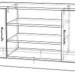 Чертеж Тумба под ТВ Хай-Тек BMS