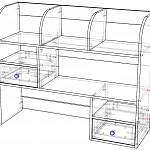 Чертеж Надставка для стола Дуо 15 BMS