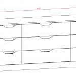 Чертеж Комод Нордли Nordli 1