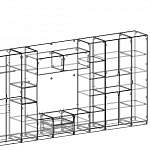 Чертеж Стенка с рабочим местом Сири BMS