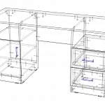 Чертеж Стол двухтумбовый СД-4 BMS