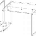 Чертеж Стол журнальный Спенсер BMS