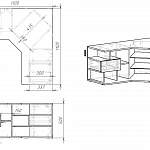 Чертеж Тумба угловая под ТВ Мирона 3 BMS