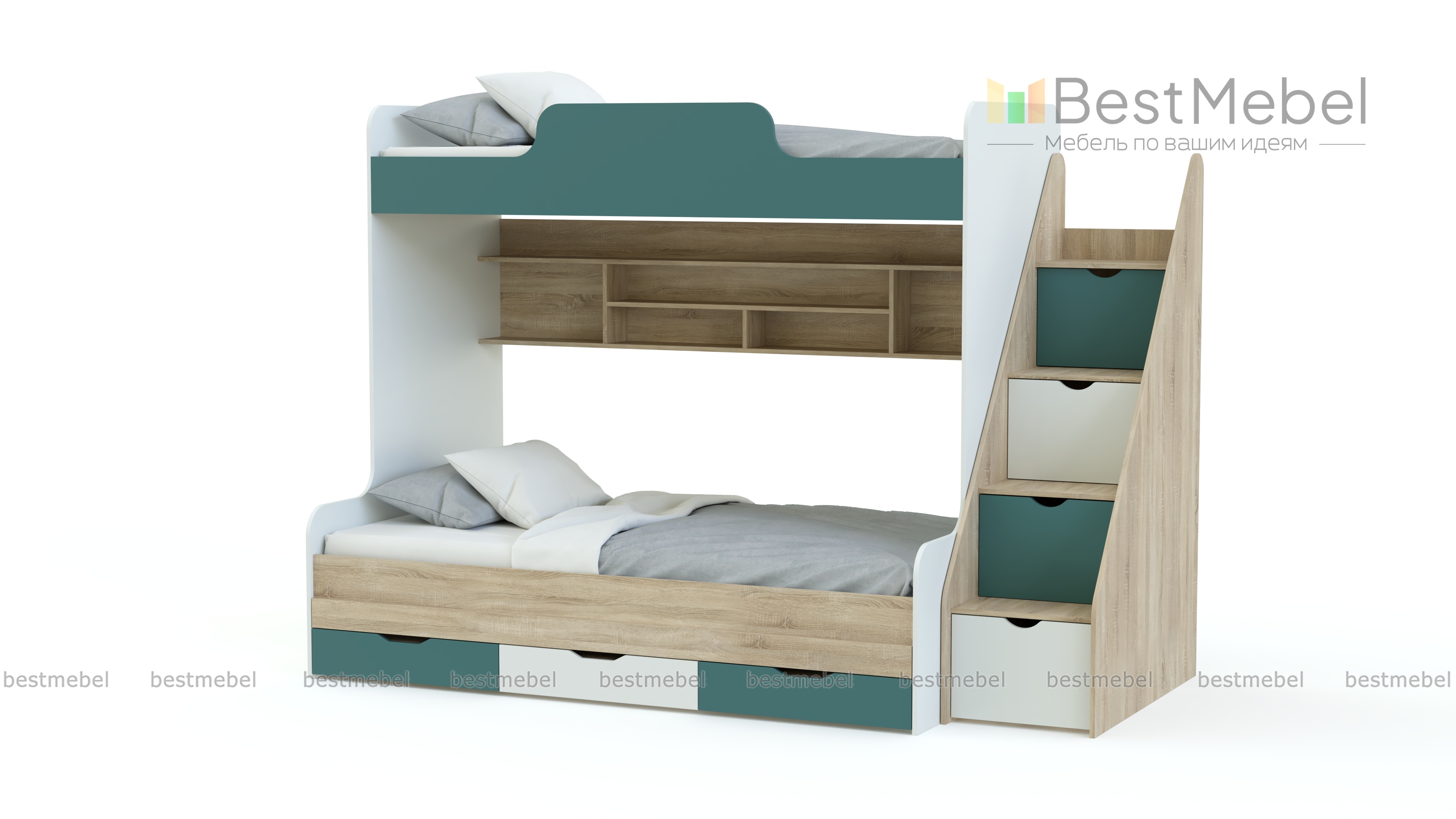 Детская двухъярусная кровать ДМ-166 BMS
