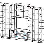 Чертеж Гостиная Макарена ЛДСП BMS